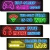 4 Pcs Printed Neon Gaming Posters Teen Boys Room Decoration - Compare and Shop The Best Products NOW