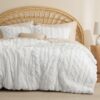 Bedsure Tufted Boho Comforter Set King - White Boho Bedding - Compare and Shop The Best Products NOW