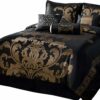 Chezmoi Collection Royale 7-Piece Jacquard Floral Comforter - Compare and Shop The Best Products NOW