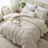 CozyLux King Size Comforter Set - 3 Pieces Beige Soft - Compare and Shop The Best Products NOW