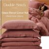 Double Stitch Linen Duvet Cover Set - Soft European Linen - Compare and Shop The Best Products NOW