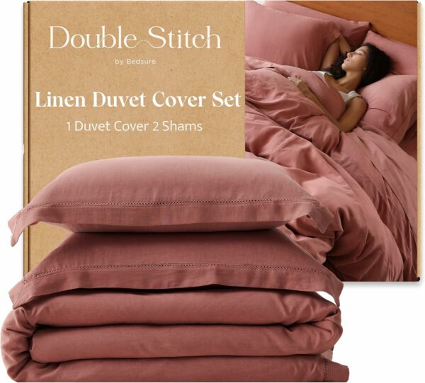 Double Stitch Linen Duvet Cover Set - Soft European Linen - Compare and Shop The Best Products NOW