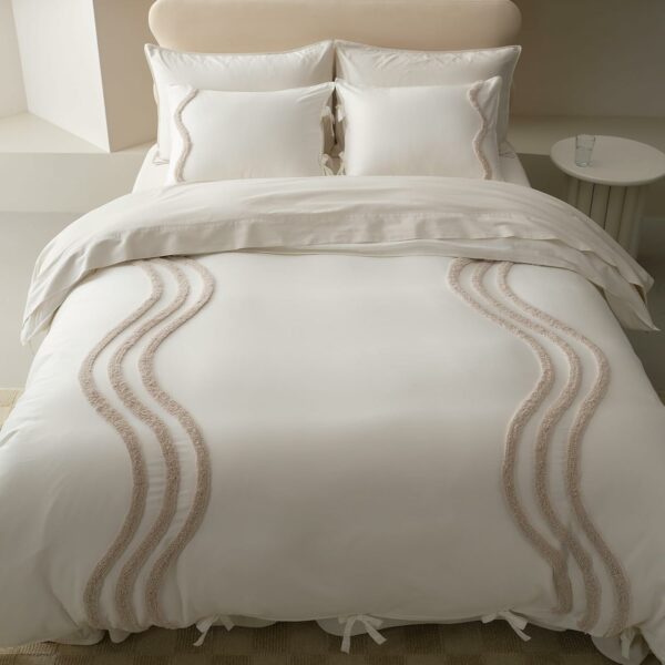 Double Stitch by Bedsure Cotton Tufted Duvet Cover Set - - Compare and Shop The Best Products NOW
