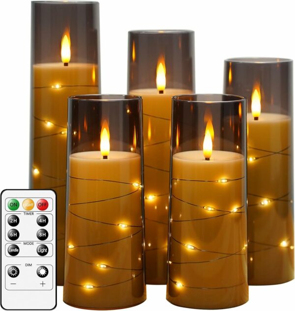 Flameless LED Candles with Timer 5 Pc Flickering Flameless C - Compare and Shop The Best Products NOW