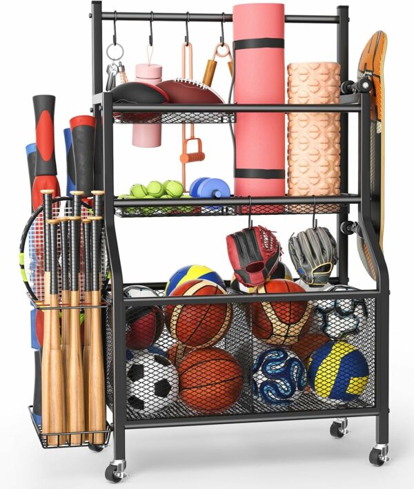 Garage Sports Equipment Organizer - Ball Storage Rack 2024 U - Compare and Shop The Best Products NOW