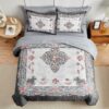 Grey King Size Comforter Set - 7 Pieces Bed in - Compare and Shop The Best Products NOW