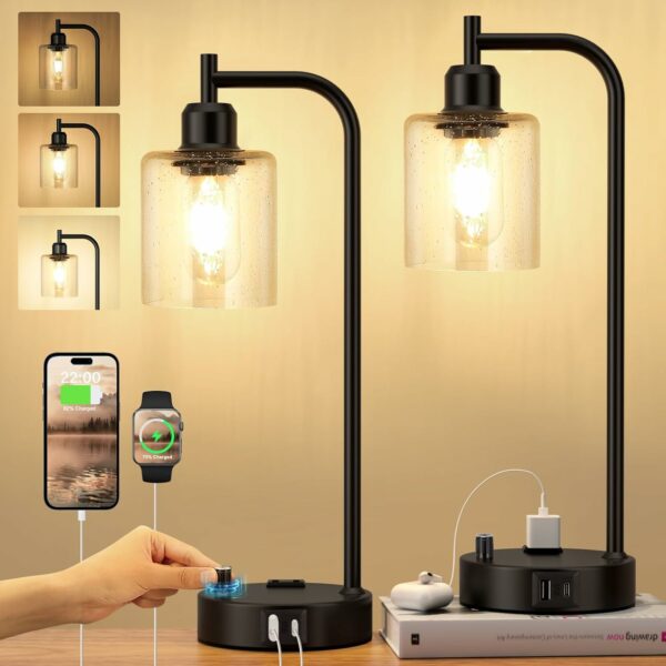 Industrial Table Lamps for Bedrooms Set of 2 - Fully - Compare and Shop The Best Products NOW