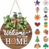 Interchangeable Seasonal Welcome Sign Front Door Decoration - Compare and Shop The Best Products NOW