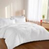 JOLLYVOGUE White Seersucker King Comforter Set 7-Pieces Bed - Compare and Shop The Best Products NOW