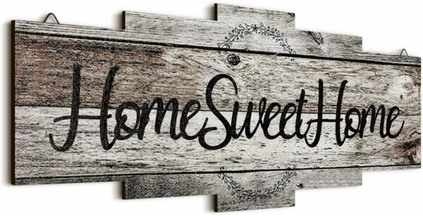 Jetec Home Sweet Home Sign Rustic Wood Large Farmhouse - Compare and Shop The Best Products NOW