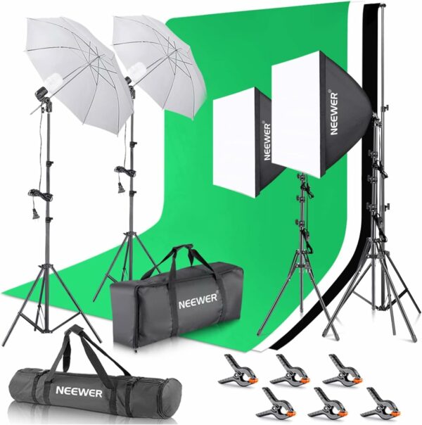 NEEWER Photography Lighting kit with Backdrops 85x10ft Bac - Compare and Shop The Best Products NOW