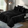 P Pothuiny 6 Pieces Queen Satin Sheets Luxury Silky Black - Compare and Shop The Best Products NOW