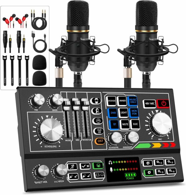 Podcast Equipment Bundle for 2 Audio Mixer with Condenser M - Compare and Shop The Best Products NOW