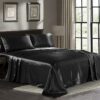 Satin Sheets Queen 4-Piece Black Hotel Luxury Silky Bed S - Compare and Shop The Best Products NOW