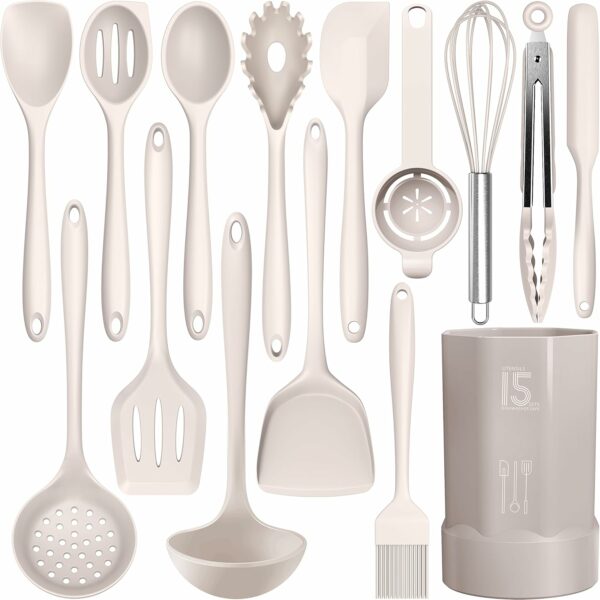 Silicone Cooking Utensils Set - 446°F Heat Resistant Kitchen - Compare and Shop The Best Products NOW