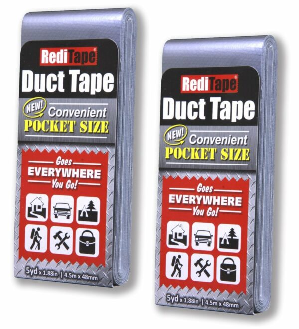 Travel Size Silver Duct Tape 2-Pack - Pocket Size Flat - Compare and Shop The Best Products NOW