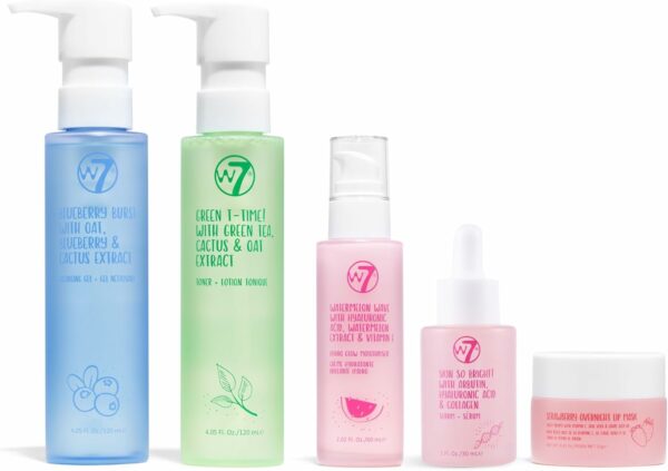 W7 Self-Care Skincare Set - 5 Step Daily Routine - - Compare and Shop The Best Products NOW
