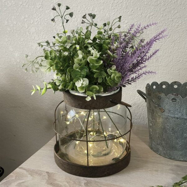 Vintage Glass Farmhouse Vase Rustic Lantern Decor with Plan - Compare and Shop The Best Products NOW