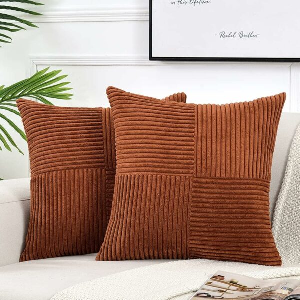 Fancy Homi 2 Packs Rust Boho Decorative Throw Pillow Covers - Compare and Shop The Best Products NOW
