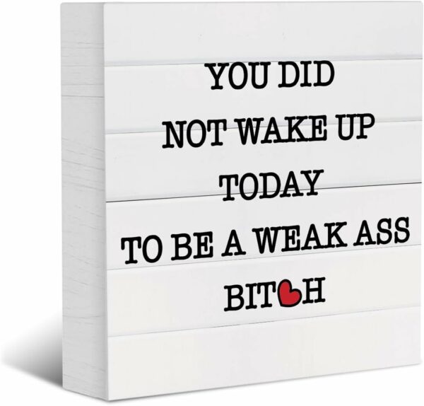 Funny Decorative Wooden Box Sign Inspirational Quotes Rustic - Compare and Shop The Best Products NOW