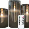 GenSwin Gray Glass Battery Operated Flameless Led Candles wi - Compare and Shop The Best Products NOW