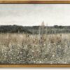 InSimSea Framed Canvas Wall Art Vintage Decor Meadow with F - Compare and Shop The Best Products NOW