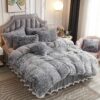 JAUXIO Luxury Plush Long Faux Fur 3 Pieces Bedding Set - Compare and Shop The Best Products NOW