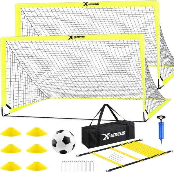 Kids Soccer Goals for Backyard Set of 2 6x4 ft - Compare and Shop The Best Products NOW