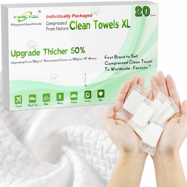Large Compressed Towels Individually Wrapped Disposable Fac - Compare and Shop The Best Products NOW