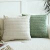 Pack of 2 Decorative Throw Pillow Covers Corduroy Boho Stri - Compare and Shop The Best Products NOW