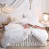 White Faux Fur Comforter Cover Queen Size - Fluffy Luxury - Compare and Shop The Best Products NOW