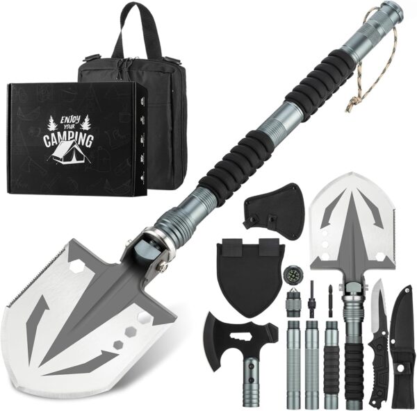 ZENHOSIT Survival Shovel with Camping Axe Multifunctional T - Compare and Shop The Best Products NOW